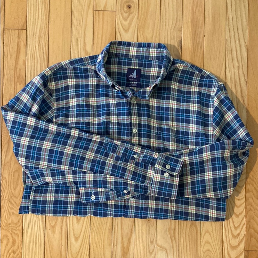 Johnnie-O Blue Plaid Shirt